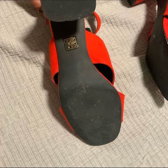 Top shop red strap block heels - Picture 4 of 4